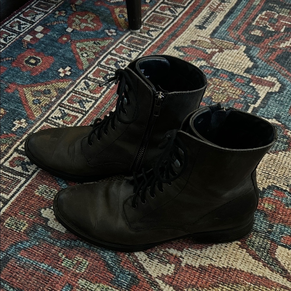 Born Dark Brown Lace Up Boots